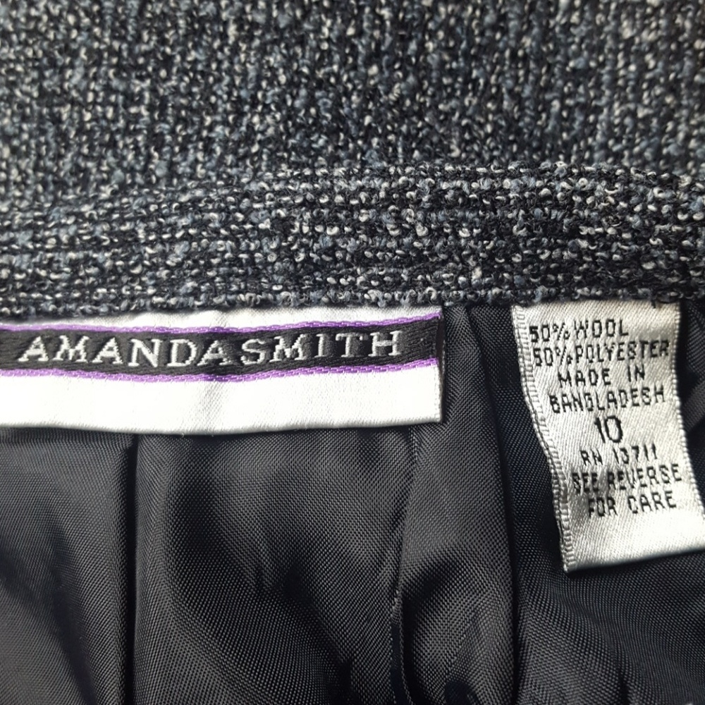 Amanda Smith Skirt 50% Wool 50 % Polyester Size 10 - Picture 4 of 4